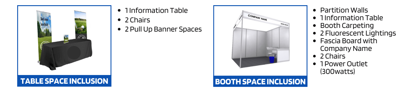 Table Space and Booth Space Inclusion